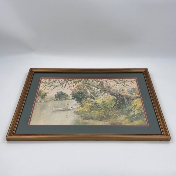 Paul Sawyier Mayme on the Elkhorn Framed Collector Print Kentucky River Scene - Picture 9 of 12